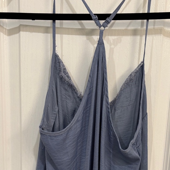 Aerie Soft Blue Lace Chemise - Picture 5 of 6